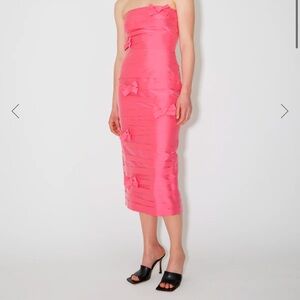 Bernadette pink midi dress taffi